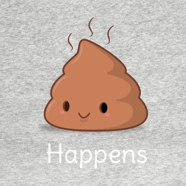 Funny Kawaii Shit Happens T-Shirt by happinessinatee